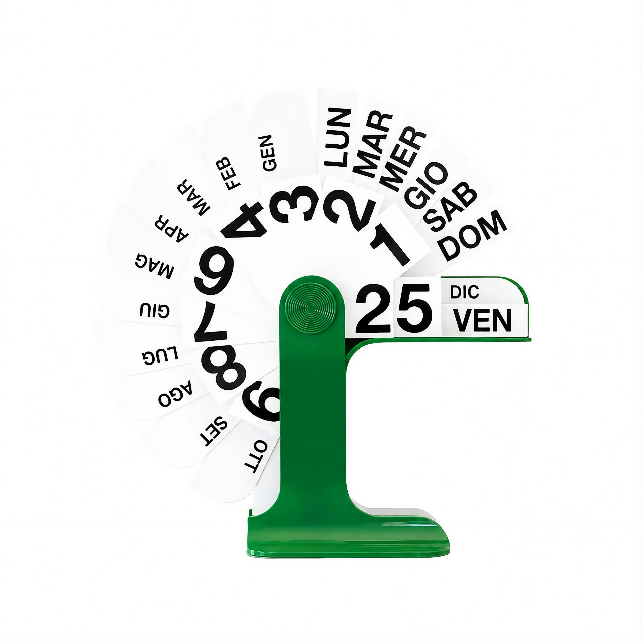 Danese Milano 19... カレンダー Enzo Mari Timor Green English Calendar | Enzo Mari 1959 – Sihir Mobilya