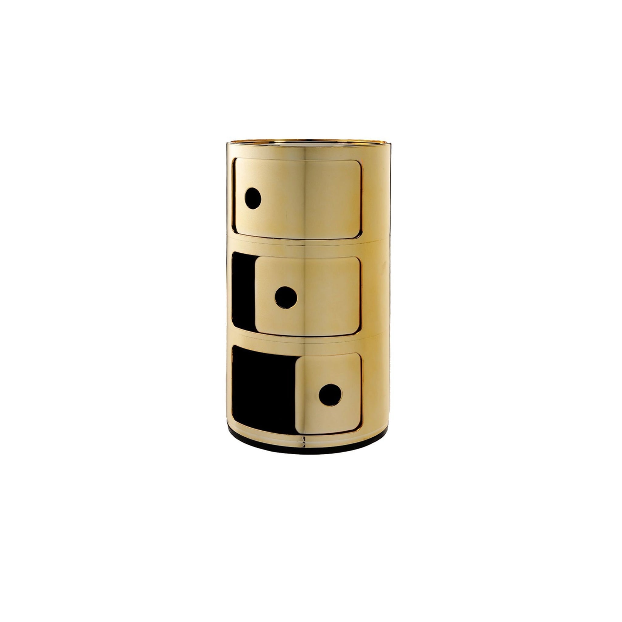 Componibili 3 Drawers Metallic Gold Modular Nightstand – Sihir Mobilya